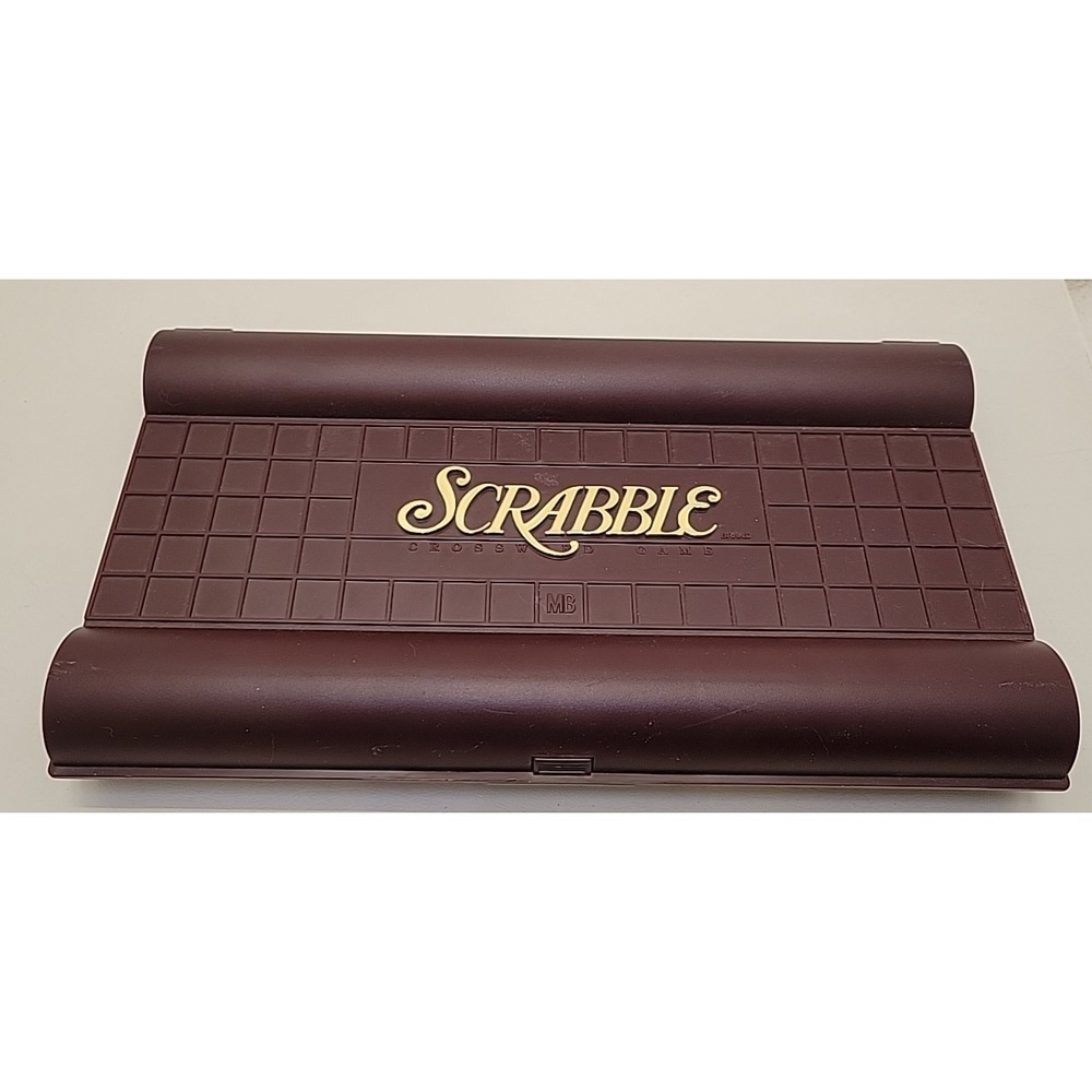 Vintage 1990 Scrabble Deluxe Travel Edition Crossword Game Milton Bradley